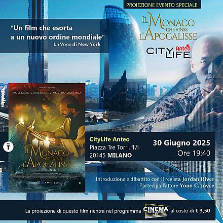 Evento speciale film il monaco che vinse l'apocalisse con regista e cast